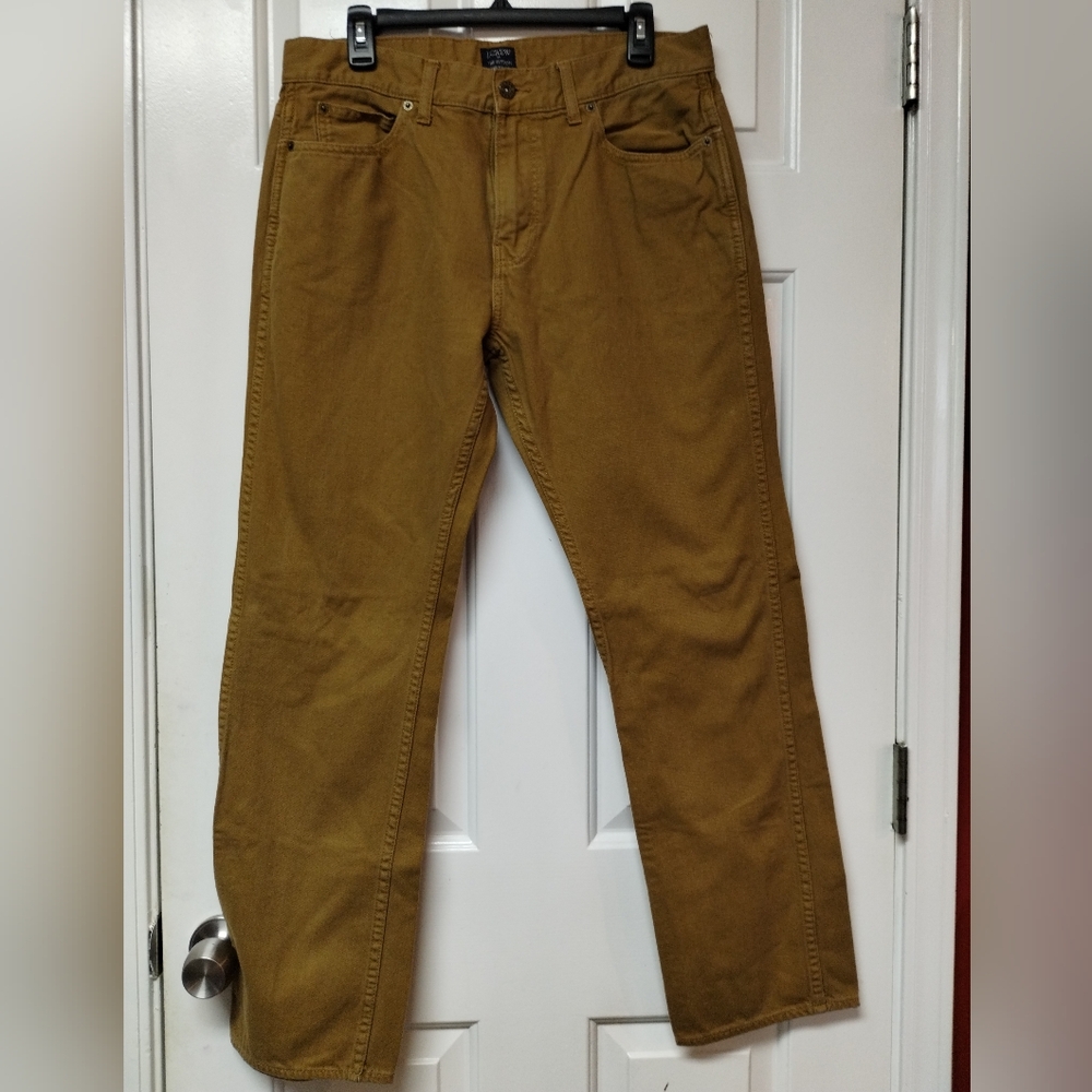 J. Crew Tan Button-Front Pants